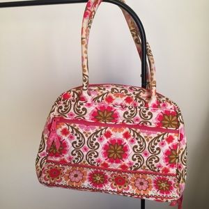 Vera Bradley Pink and Brown Floral Tote